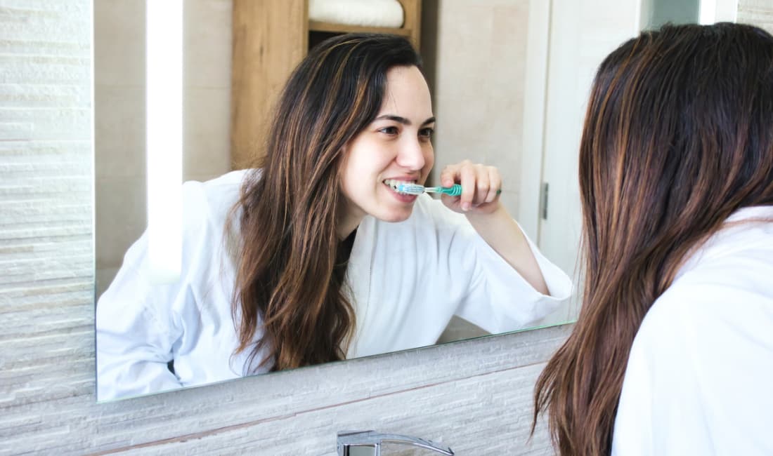 bathroom mirror install
