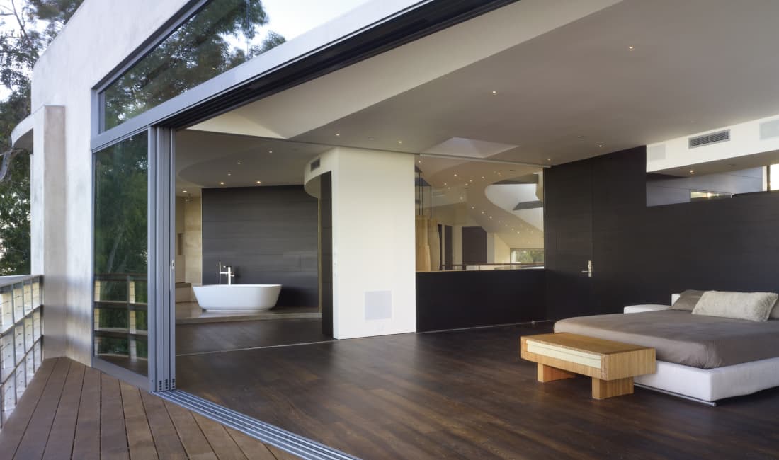 residential automated sliding doors bedroom