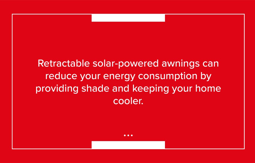Retractable solar-powered window awning block quote 3