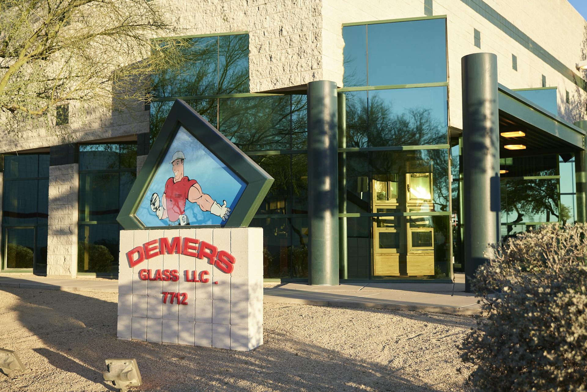 Demers glass store front